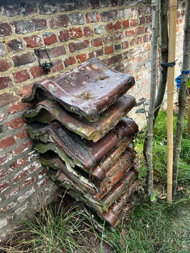 Gratis dekstenen tuinmuur, Doe-het-zelf en Bouw, Ophalen, Zo goed als nieuw