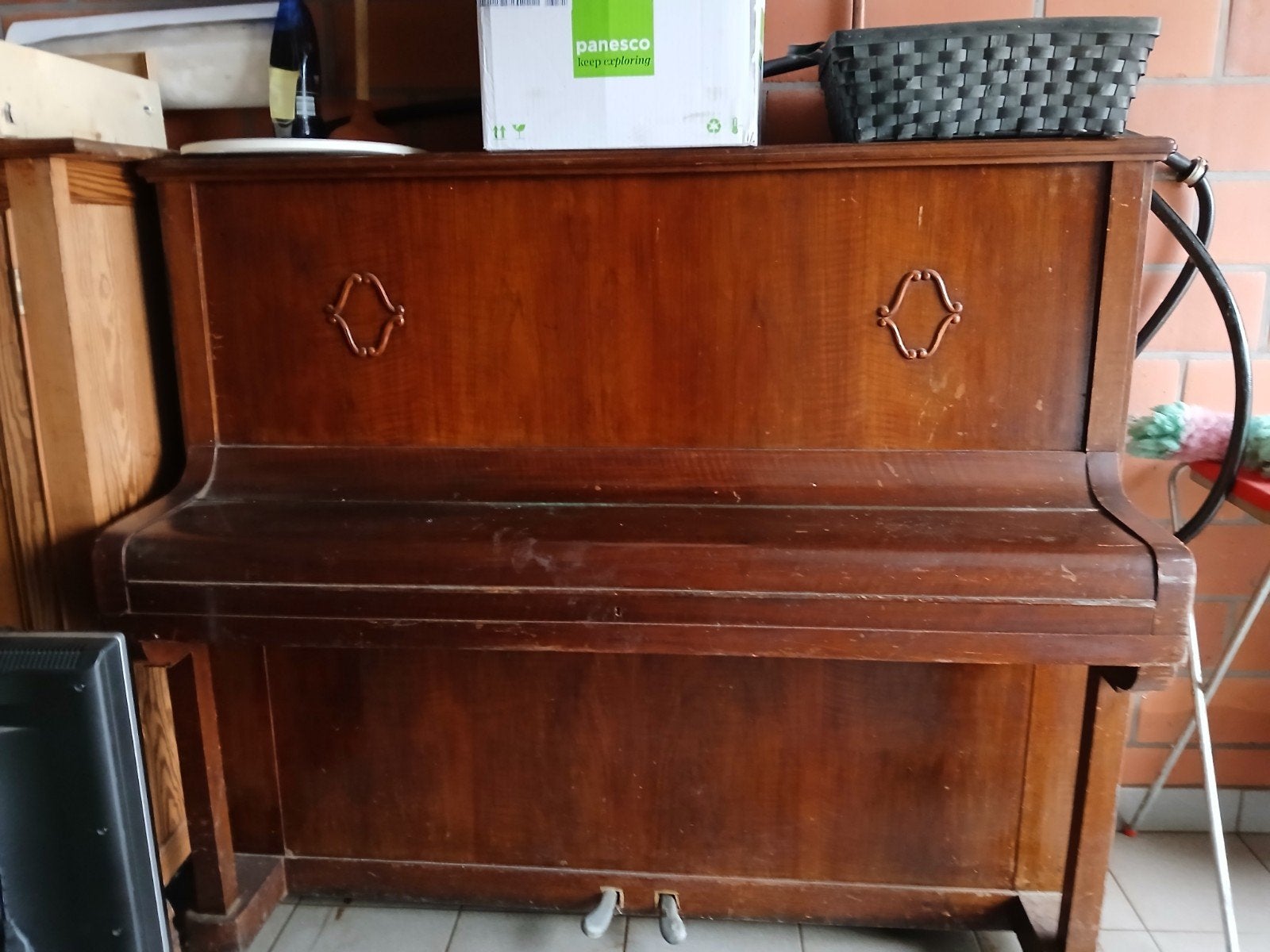 piano te koop, Muziek en Instrumenten, Ophalen, Bruin, Piano