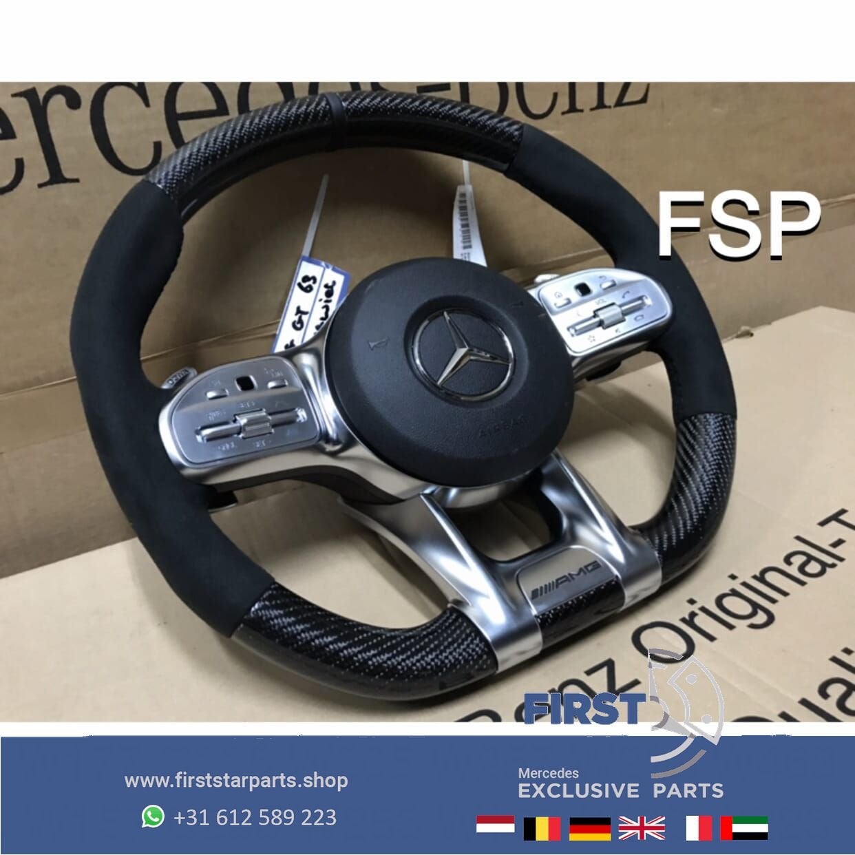 2020 AMG CARBON STUUR + AIRBAG A45 CLA45 C63 E63 GLC63 GLE63, -, Utilisé, -, Envoi