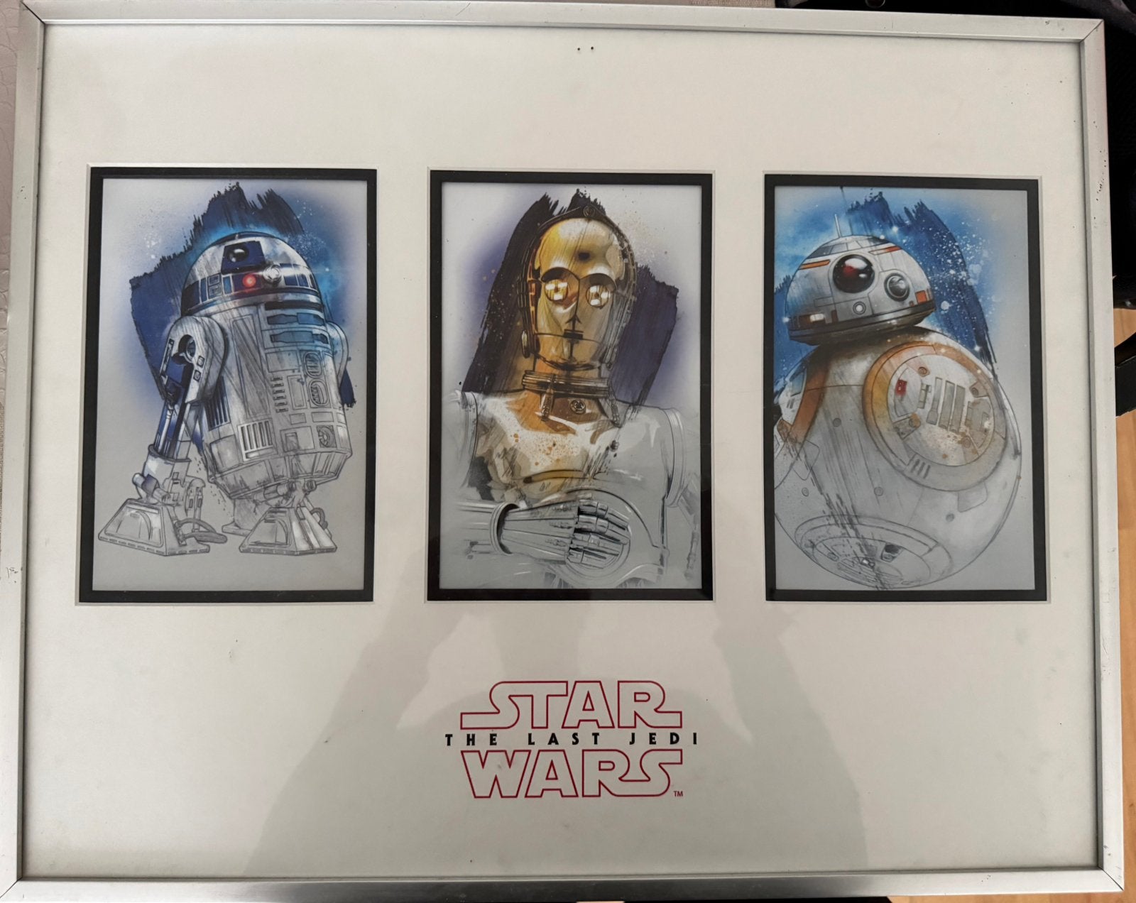 Tirage de luxe officiel de Disneyland Paris/Star WarsDroids, Cadre photo pêle-mêle, Avec verre, Comme neuf, Verre