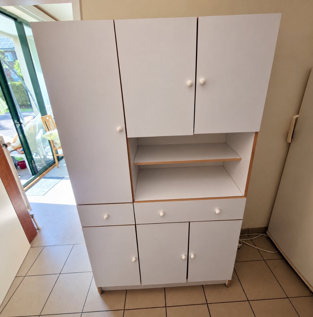 Armoire de cuisine blanche avec rangements, Maison & Meubles, Enlèvement, Utilisé