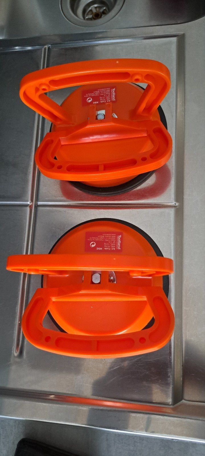 2 zuignappen, Ophalen