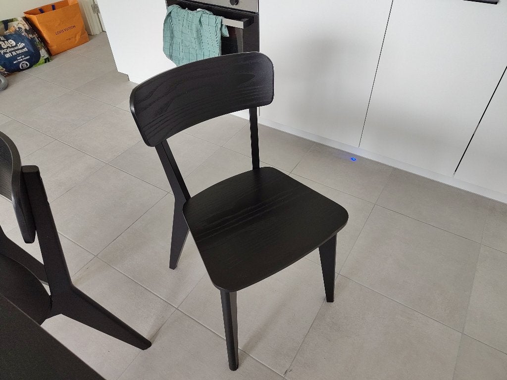 Ikea LISABO Chaise, noir, Maison & Meubles, Enlèvement, Comme neuf, IKEA, Noir