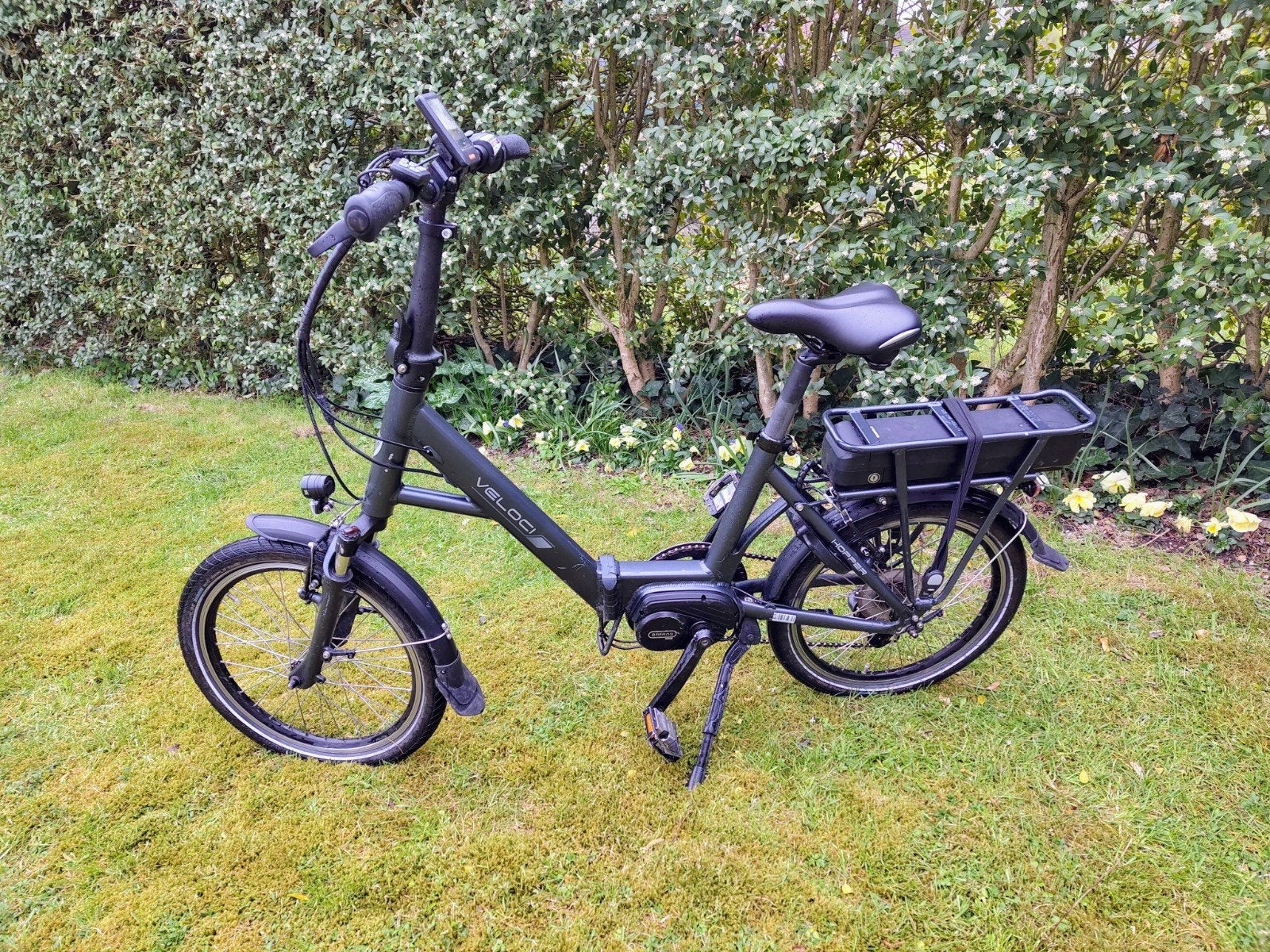 Veloci Hopper elektrische plooifiets met middenmotor, Fietsen en Brommers, Fietsen | Vouwfietsen, 20 inch of meer, Gebruikt, Velgrem