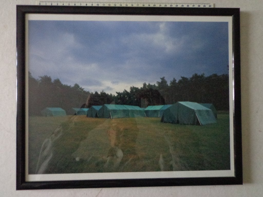 kunstfoto van Geert Goiris "Hoge Rielen #1" uit 2002, Antiek en Kunst, Ophalen of Verzenden, Foto, Fotografie, Met ophangsysteem
