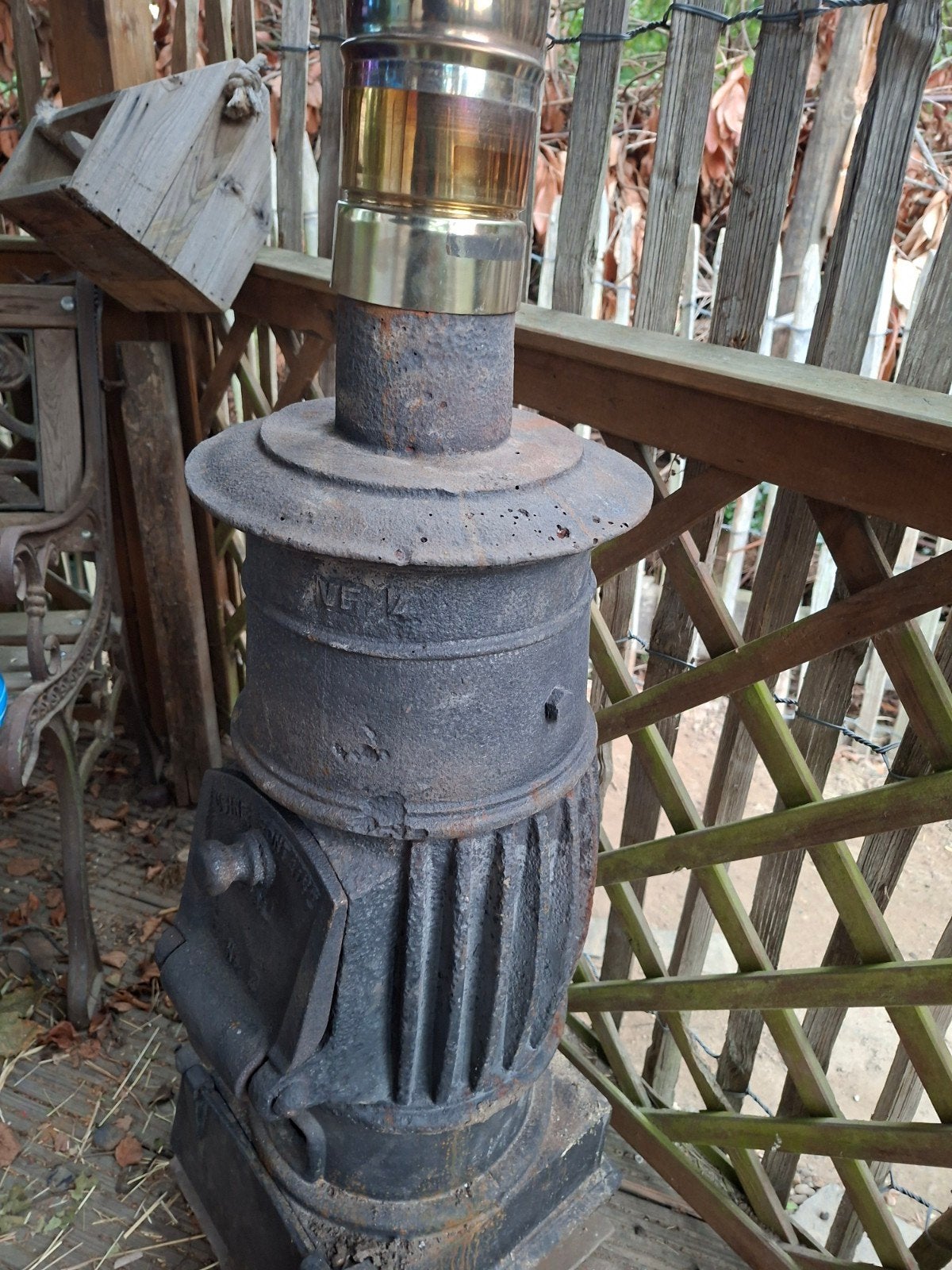 oude bunkerkachel usine Fontaine leval no2, Huis en Inrichting, Ophalen, Gebruikt, Vrijstaand, Hout
