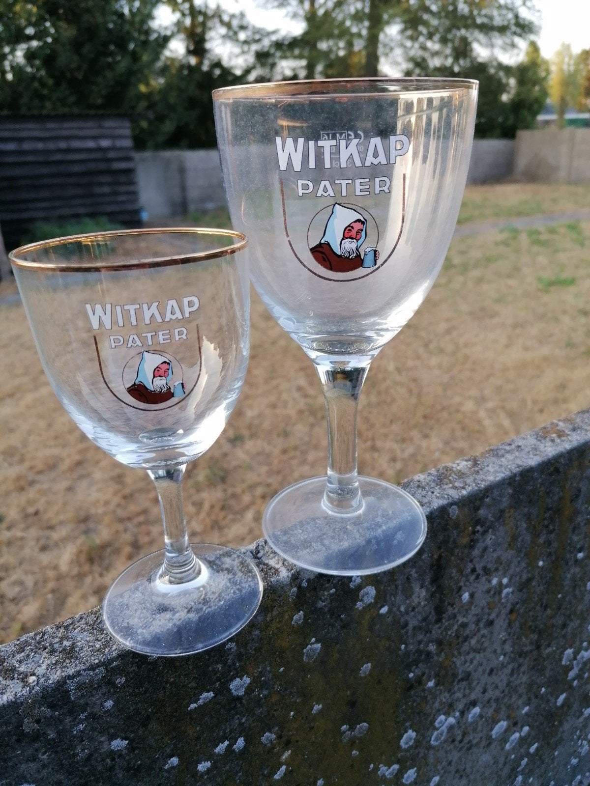 2 oudere bierglazen Witkap-Pater., Collections, Marques de bière, Enlèvement ou Envoi