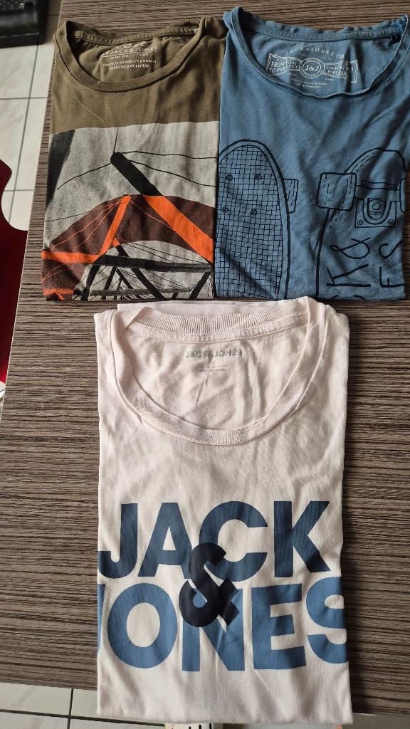 Jack & Jones lot van 3 T-shirt taille 164 14 ans garcon, Ophalen, Overige typen, Gebruikt, Jongen