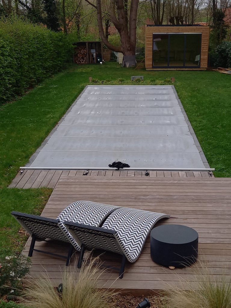 Bâche à barres pour piscine 3.5 x 11 M, Jardin & Terrasse, Piscine intégrée, 300 cm ou plus, Enlèvement, Utilisé