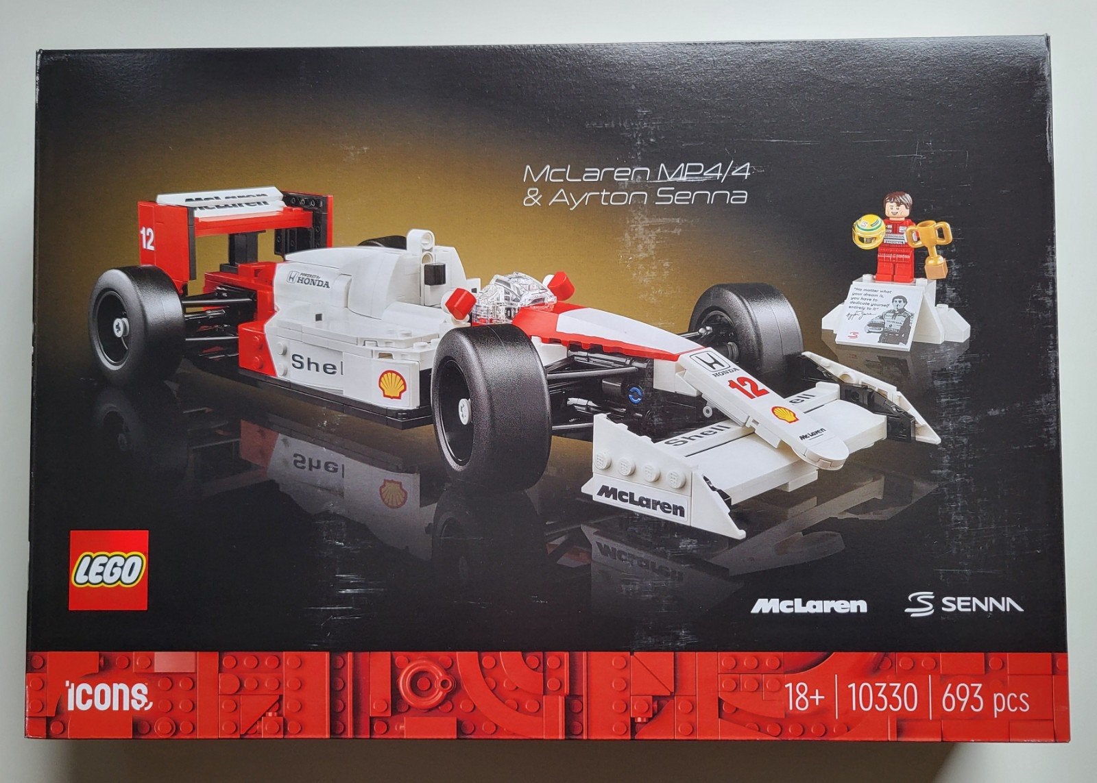 lego 10330 Icons McLaren MP4/4 & Ayrton Senna, nieuw!, Lego, Nieuw, Ophalen of Verzenden, Compleet