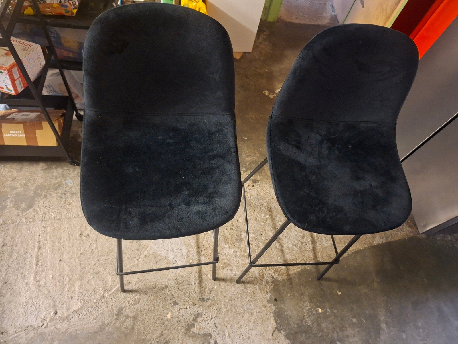 Tabourets chaises hautes, 90 cm ou plus, 2 tabourets, Comme neuf, Synthétique