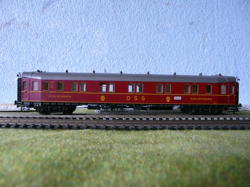 Schlafwagen rouge ROCO 4292 DSG HO  de la période III, Analogique, Wagon, Enlèvement, Roco