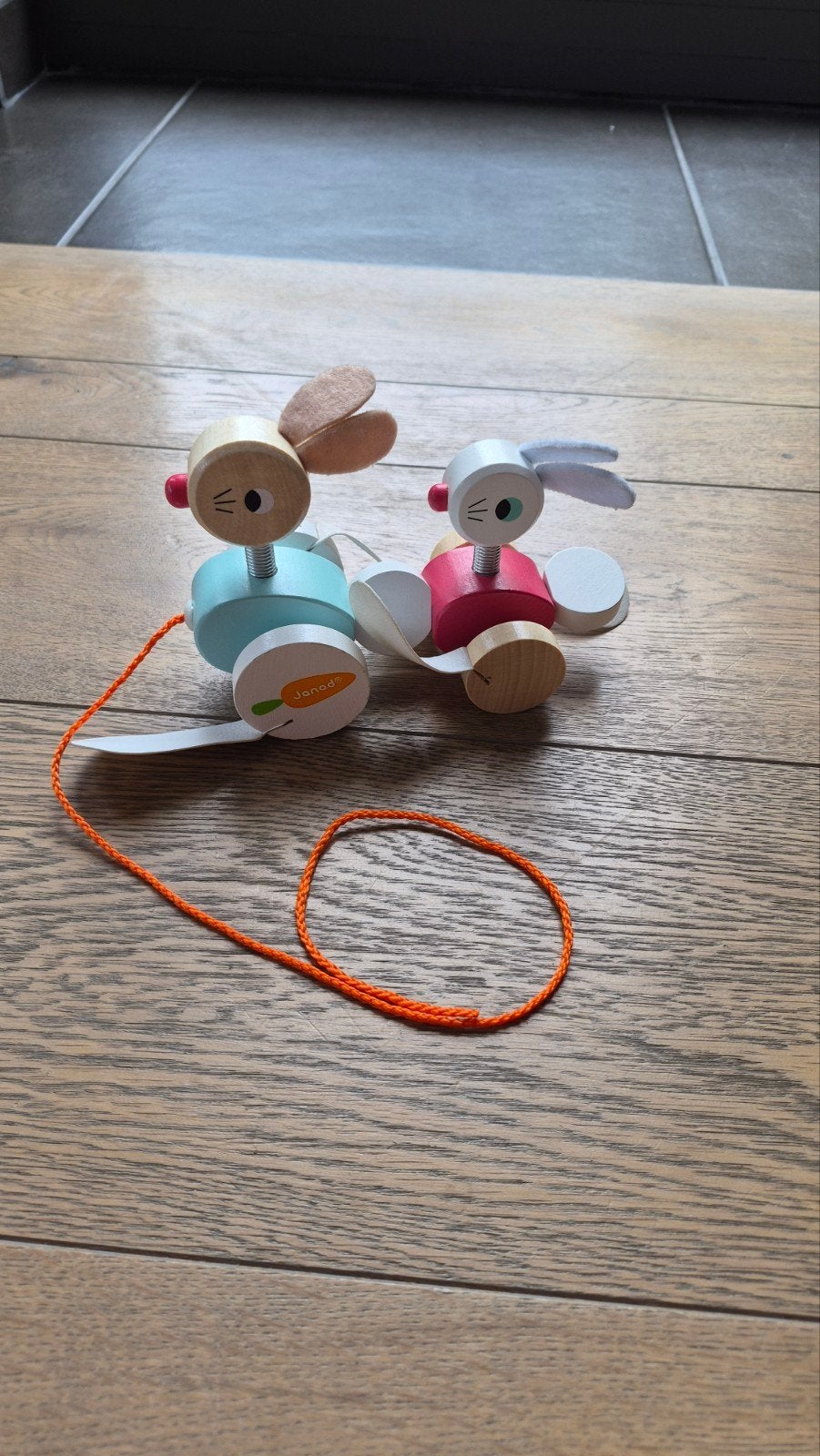 Janod konijntjes met koord, Kinderen en Baby's, Ophalen