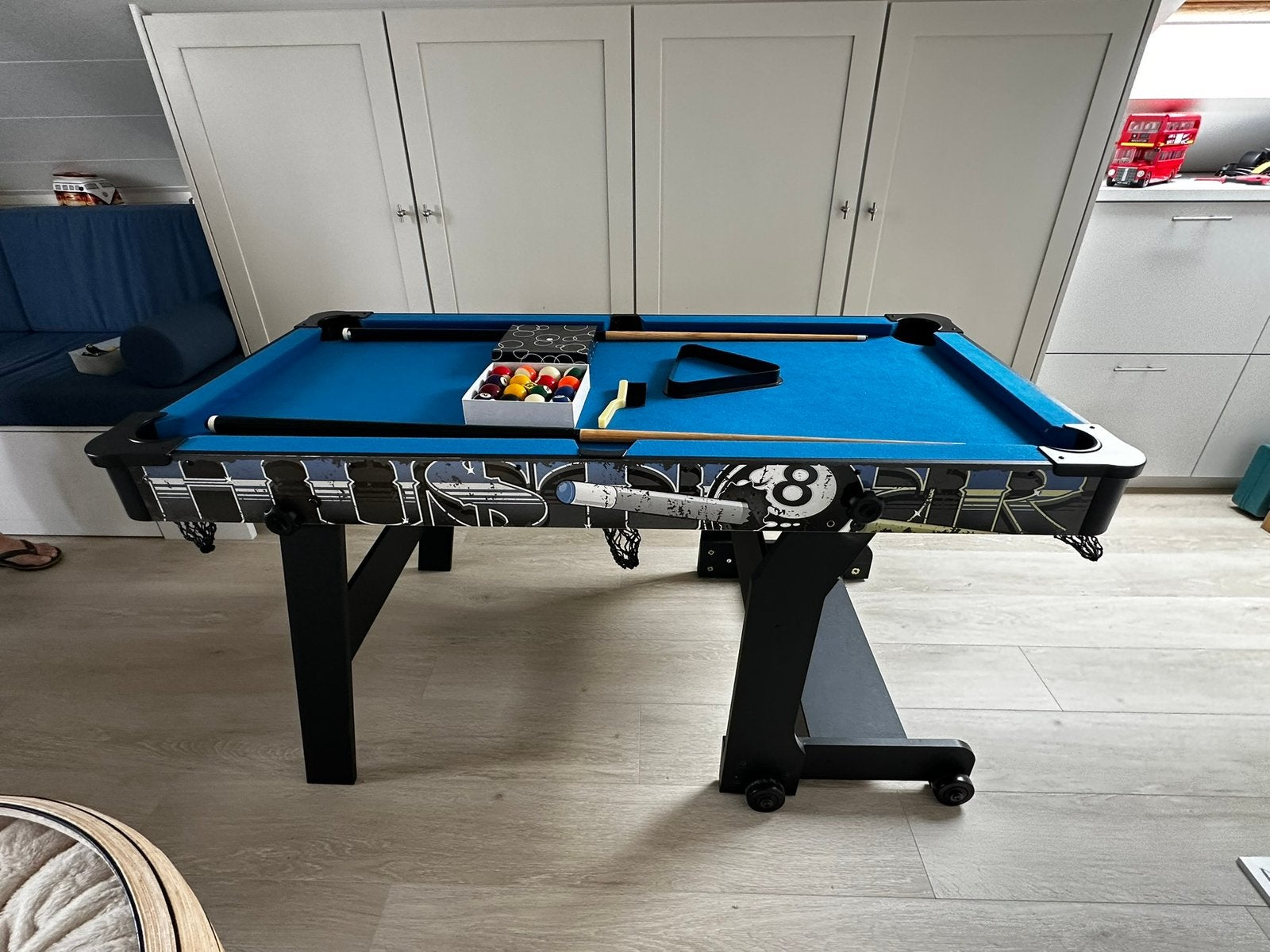 Oplooibare pooltafel, Sport en Fitness, Ophalen, Zo goed als nieuw, Pooltafel