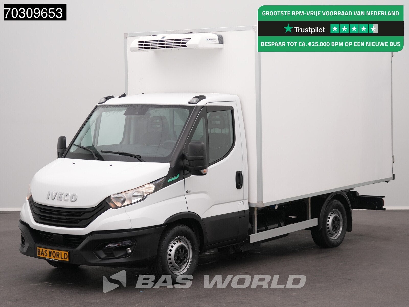 Iveco Daily 35S14 CNG Koelwagen Thermo King V-300 MAX 230v S, Auto's, Bestelwagens en Lichte vracht, Gebruikt, Euro 6, 3155 kg
