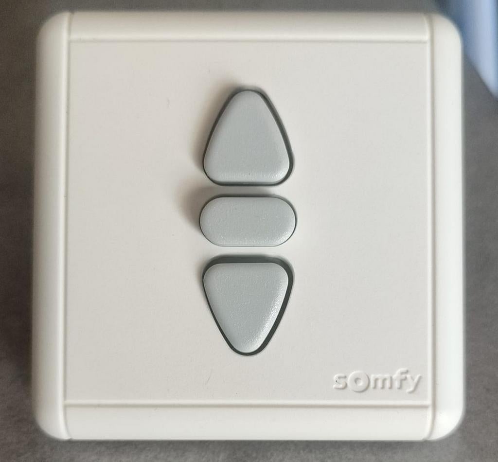 9x Somfy drukknop Inis KEO inbouwomvormer, Doe-het-zelf en Bouw, Rolluiken, Ophalen, Nieuw, Wit, Elektrische bediening