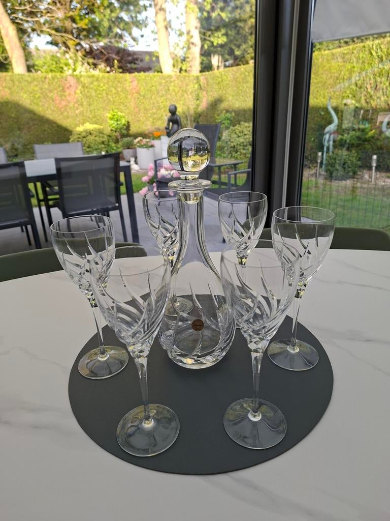 Kristalle set,6 Kristalle glazen + Kristalle karaf., Ophalen