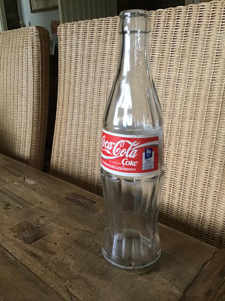 Coca-Cola flesje Olympische Spelen Lillehammer 1994, Verzamelen, Ophalen of Verzenden, Gebruikt