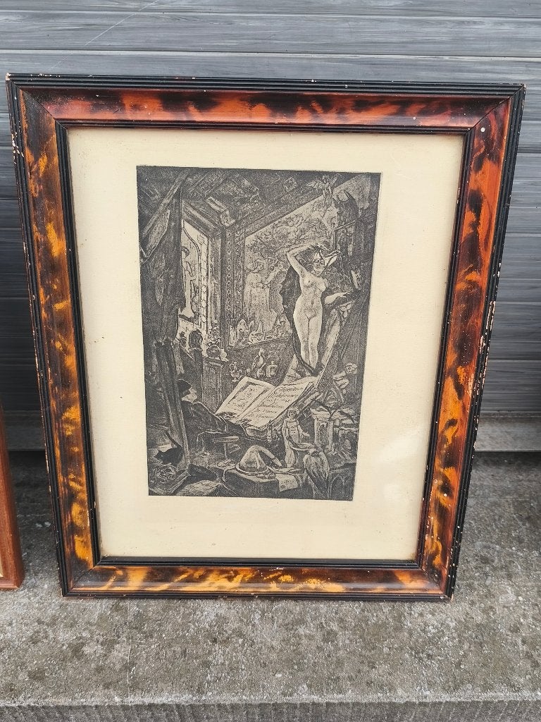 Gravure l incantation par felicien rops, Antiquités & Art, Enlèvement ou Envoi, Gravure