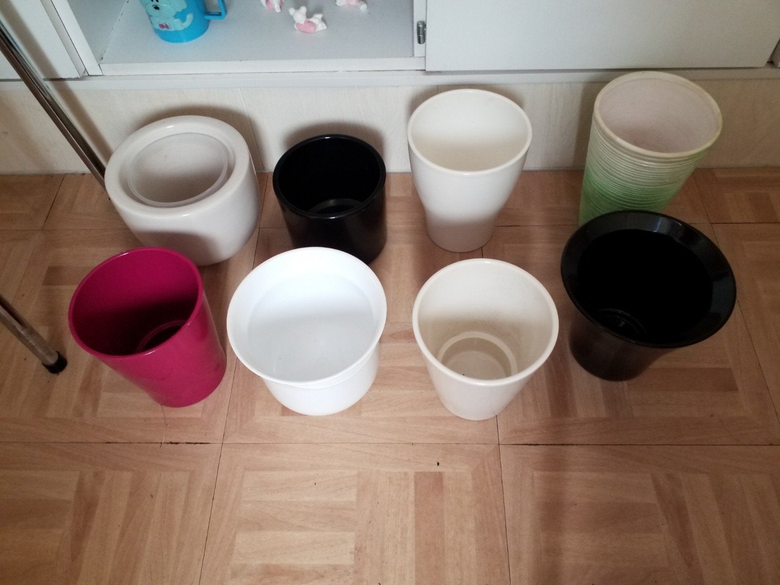 série de cache-pots, Tuin en Terras, Ophalen, Zo goed als nieuw, Rond, Binnen