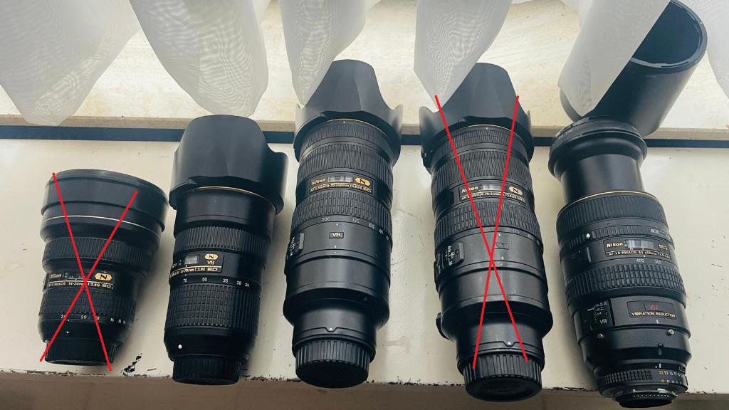 NIKON 24-70 mm 2.8 VR 70-200 mm VR2 2.8 80-400 mm VR-LENS, Audio, Tv en Foto, Ophalen, Gebruikt