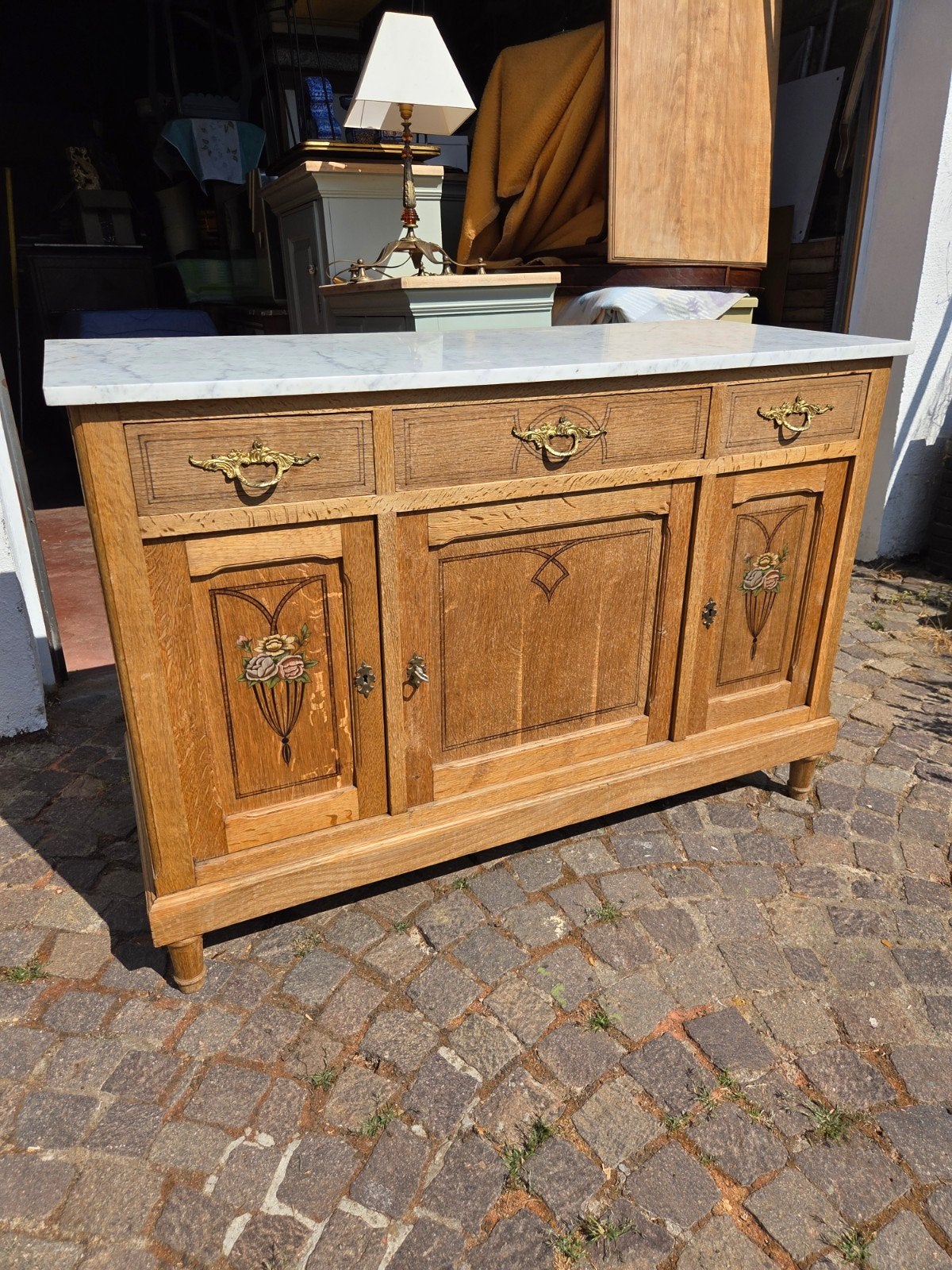 Magnifique ancienne enfilade art déco,  années 1930, Maison & Meubles, Enlèvement, Chêne
