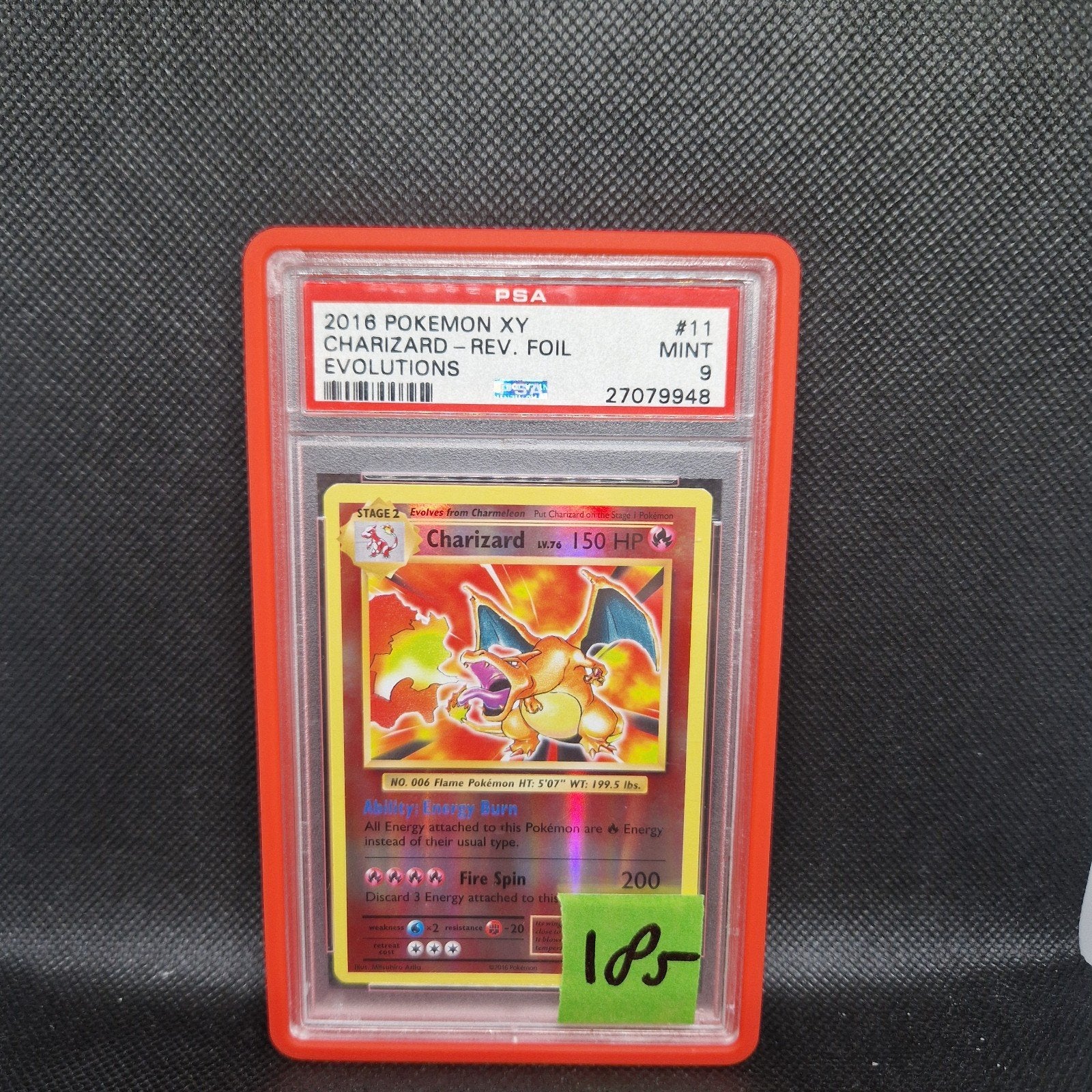 Charizard Evolutions Rev Foil PSA 9, Ophalen of Verzenden, Foil