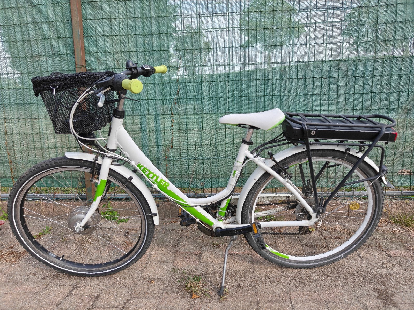 Electrische fiets Kettler. wit en groen, Gebruikt, Minder dan 47 cm, 50 km per accu of meer, Ophalen