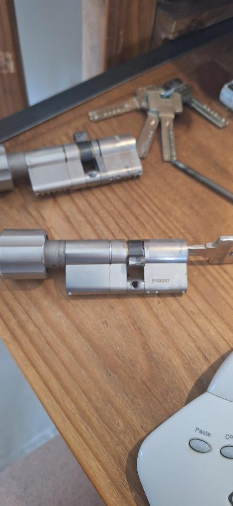 Veiligheidscylinders met knop, Doe-het-zelf en Bouw, Hang- en Sluitwerk, Gebruikt, Slot, Overige materialen, Ophalen of Verzenden