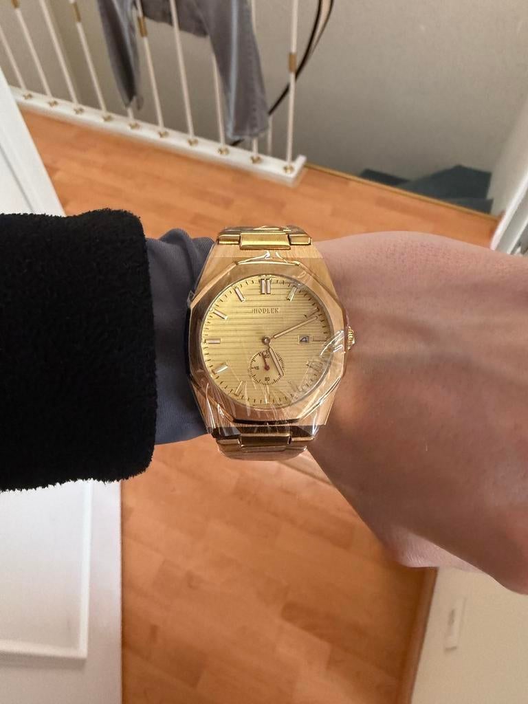 Montre Hodler Chaux Doré - Élégant, Neuf, Autres marques, Acier, Acier