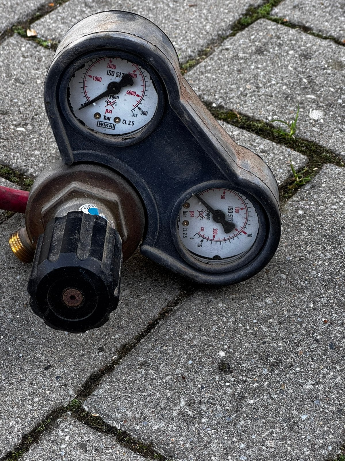 5 Oxy ethyleen toortsmanometer, Ophalen
