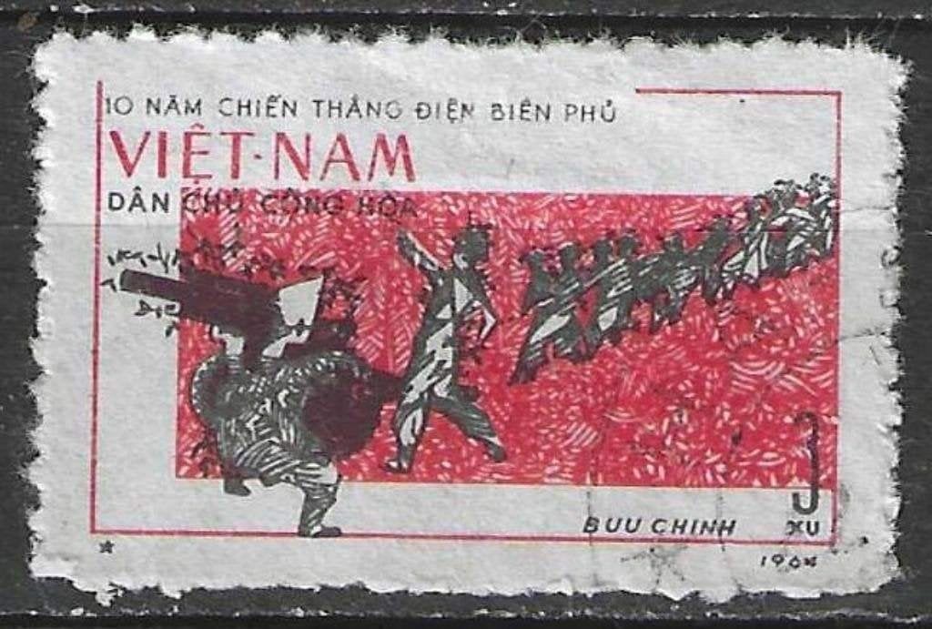 Nord-Vietnam 1966 - Yvert 369 - Đien Bien Phu - 3 xu (ST), Envoi, Affranchi