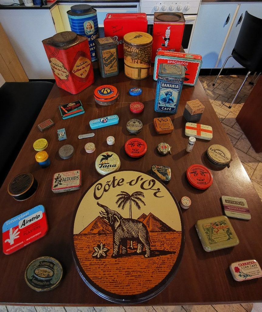 Verzameling oude vintage blikken, Ophalen, Gebruikt