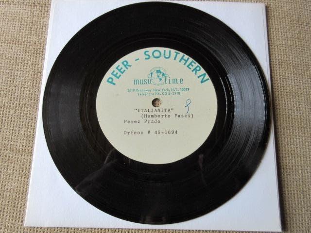 Vynil 45t Perez Prado - Italianita eenzijdige testpers, Cd's en Dvd's, Vinyl Singles, Latin en Salsa, Gebruikt, 7 inch, Single