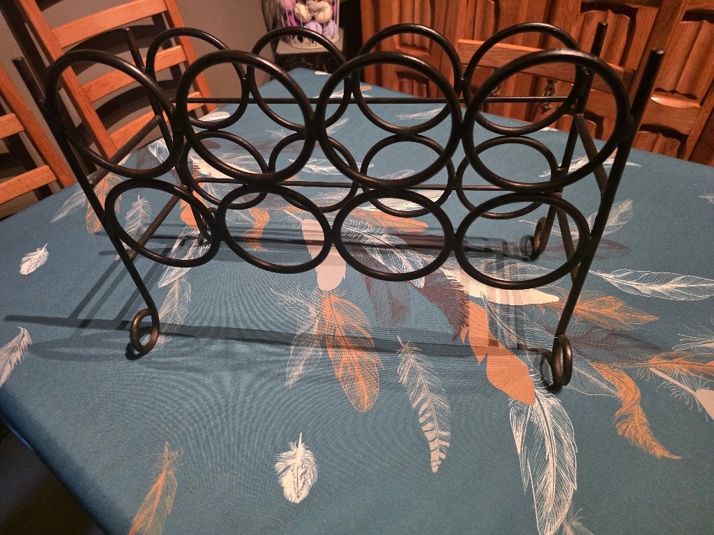 porte bouteilles vintage, Maison & Meubles, Comme neuf, Enlèvement, 5 à 15 bouteilles, Métal
