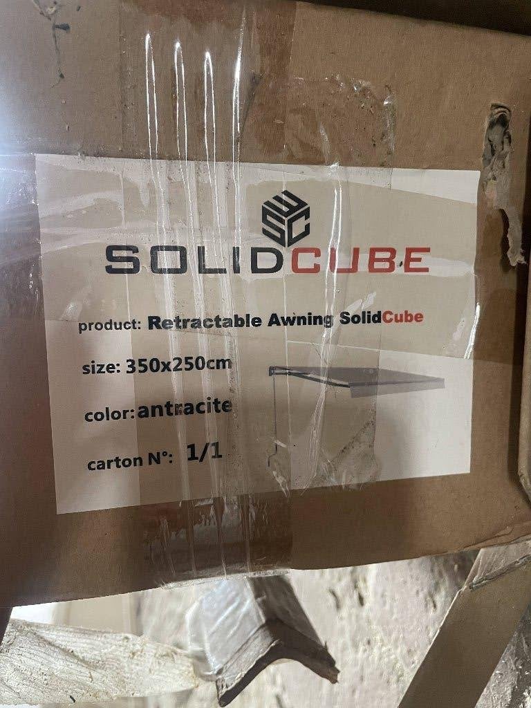 Banne solaire SolidCube 350x250, Jardin & Terrasse, Protection solaire, Neuf, À bras articulé, 250 cm à 450 cm, 150 à 300 cm