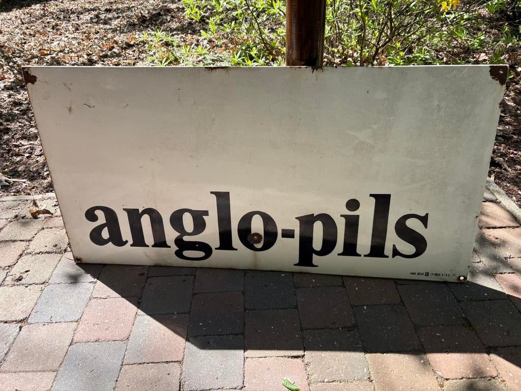 Emaille bord Anglo pils, anglo belg Zulte, Ophalen of Verzenden, Gebruikt
