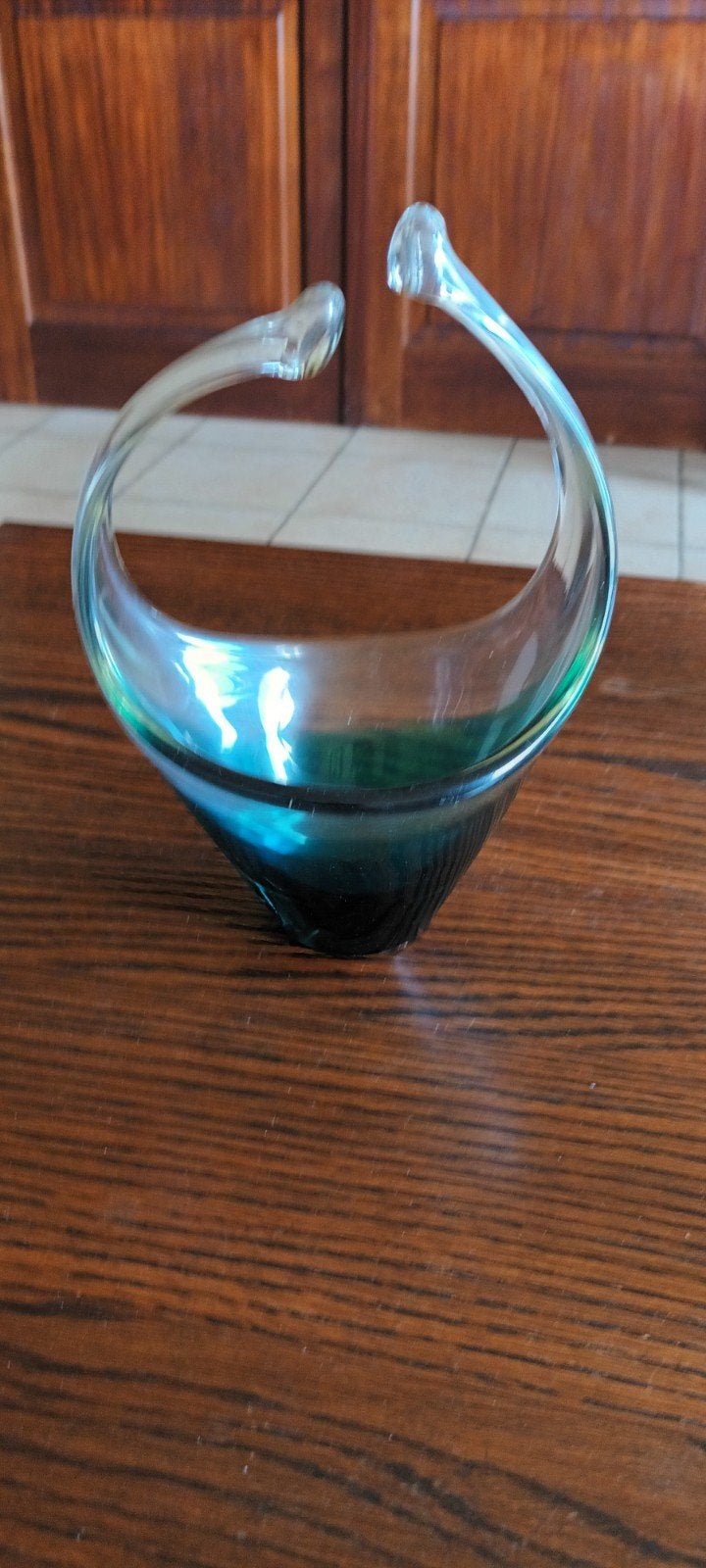 Vintage glazen mandje, Antiek en Kunst, Ophalen