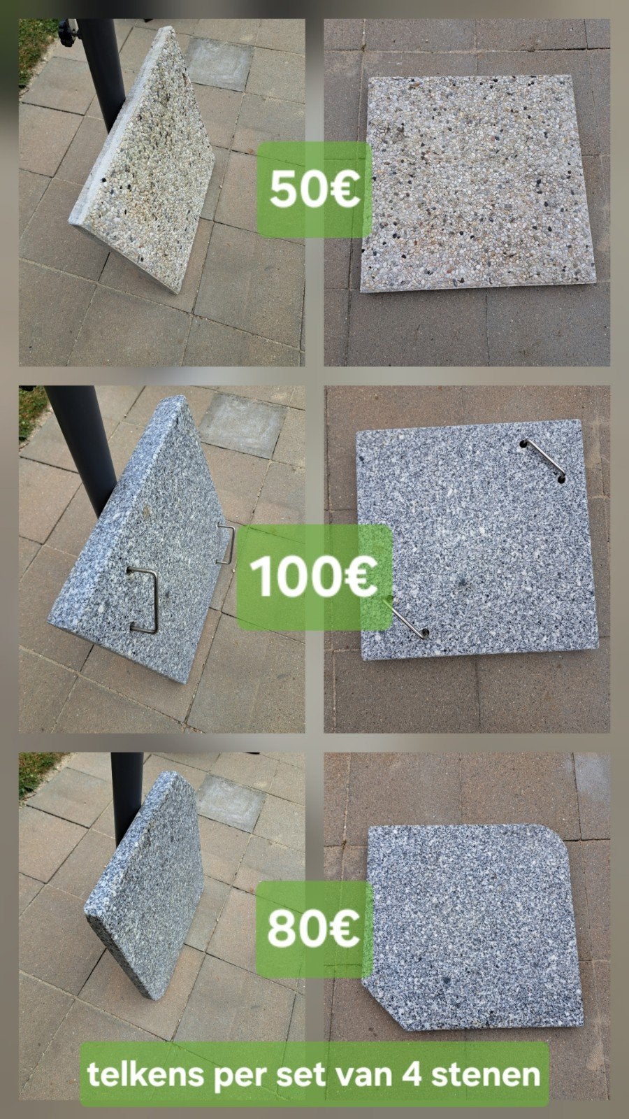 Parasolvoet tegels, Tuin en Terras, Parasols, Ophalen