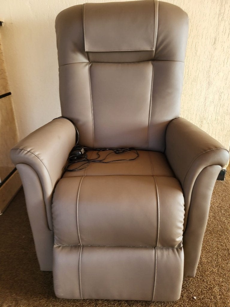 electrische relaxzetel, Ophalen, Eenpersoons, L, Leer
