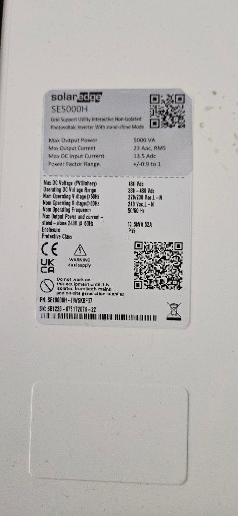 Te koop Solar Omvormer, Optimisers,/ 2 Tesla batterijen, Gebruikt, 5 kWh