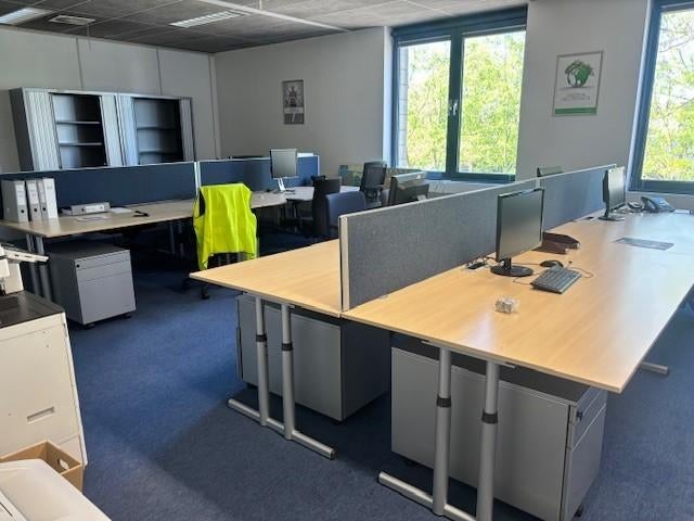 bureaux open space, Huis en Inrichting, Bureaus, Ophalen, Hout, 100 cm, Bruin