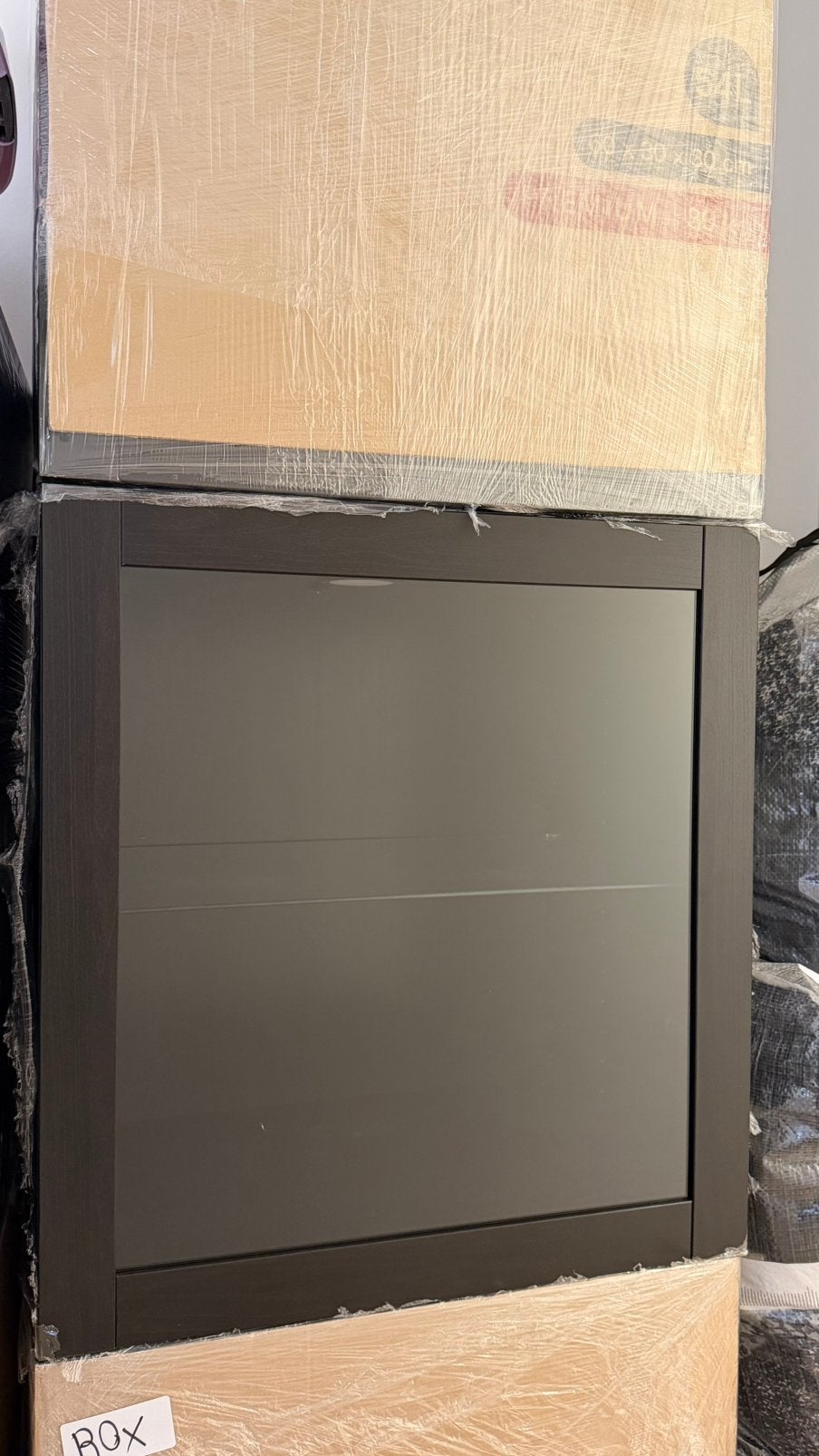 Meuble besta brun ikea, Enlèvement, Comme neuf, Verre