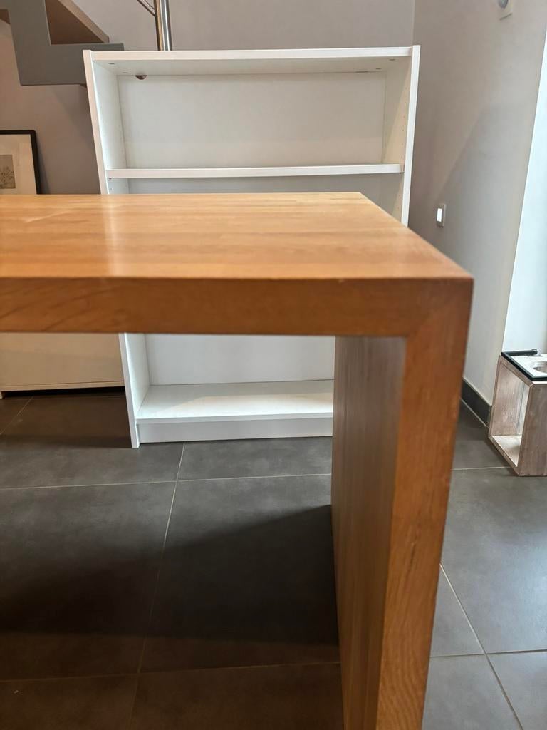 bureau bois massif tablette en L, Enlèvement