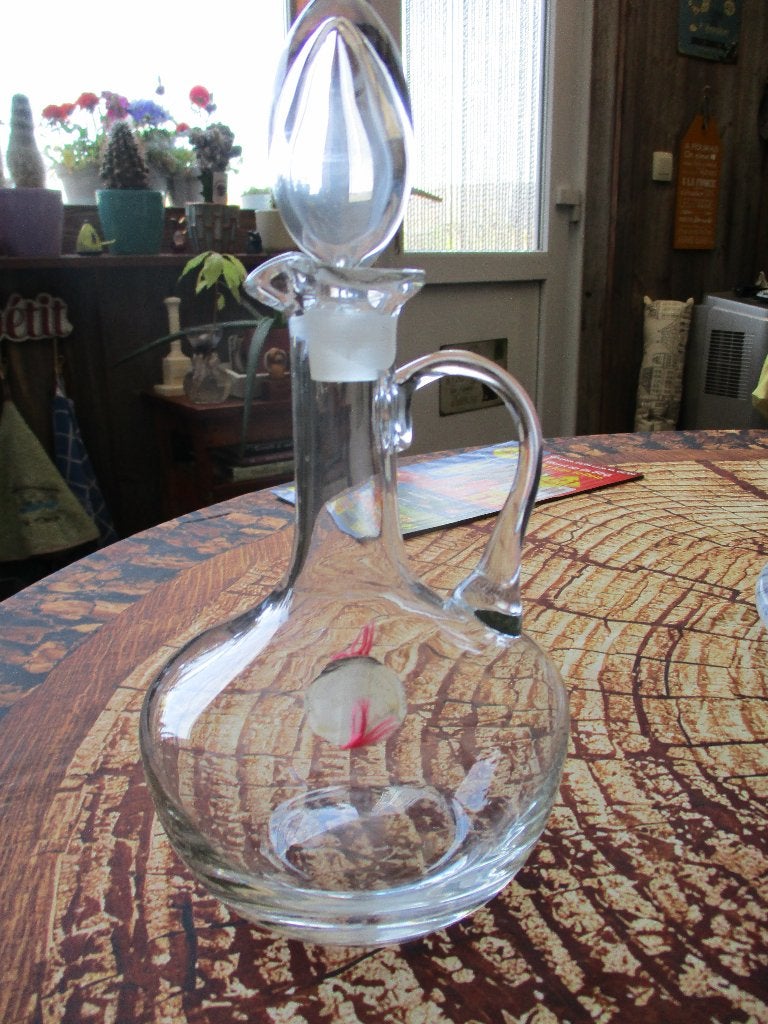 Decanter  Cristallerie Hartzviller 1932-2004 HAND geblazen, Ophalen of Verzenden