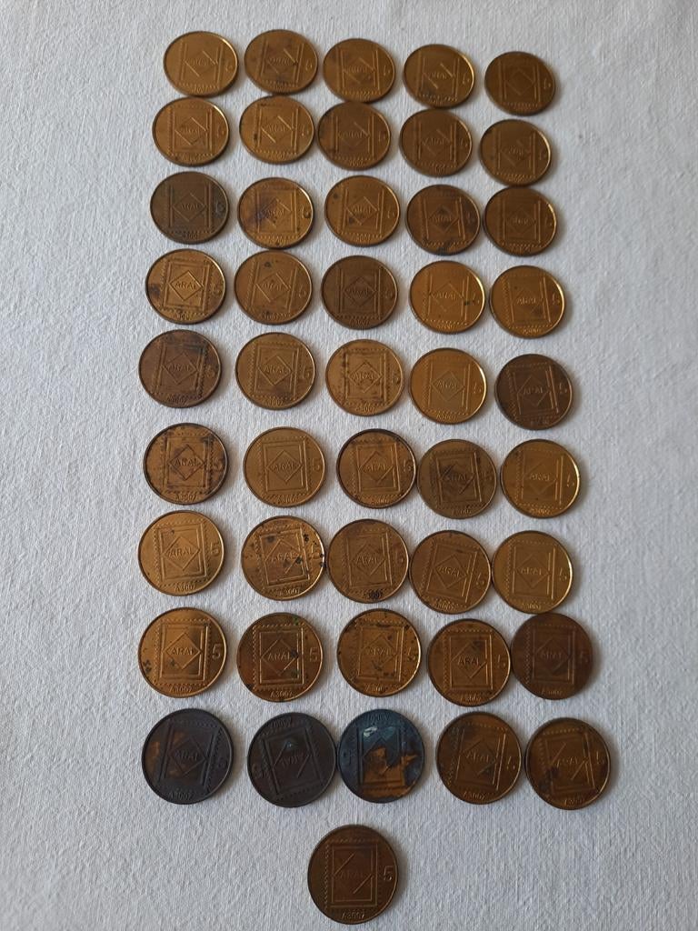 46 stuks Duitse Aral A3007 penningen, Ophalen