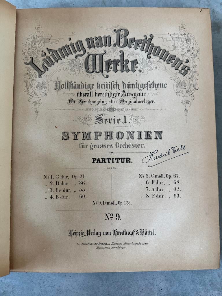 Beethoven Symphonies - compleet, Musique & Instruments, Partitions, Chant, Artiste ou Compositeur, Utilisé, Enlèvement