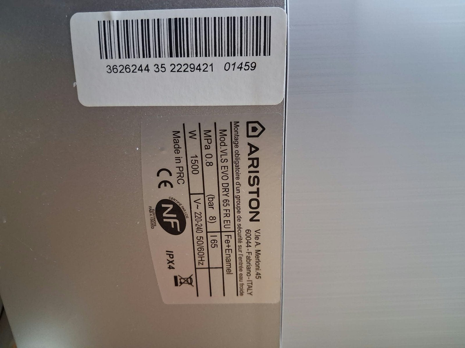 boiler ariston 65l charge rapide, Doe-het-zelf en Bouw, Ophalen, Boiler