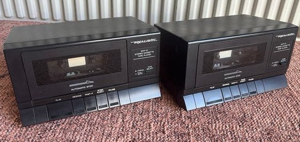Realistic scp-31 radio cassette tape player 2 stuks, Audio, Tv en Foto, Cassettedecks, Ophalen of Verzenden, Enkel, Overige merken