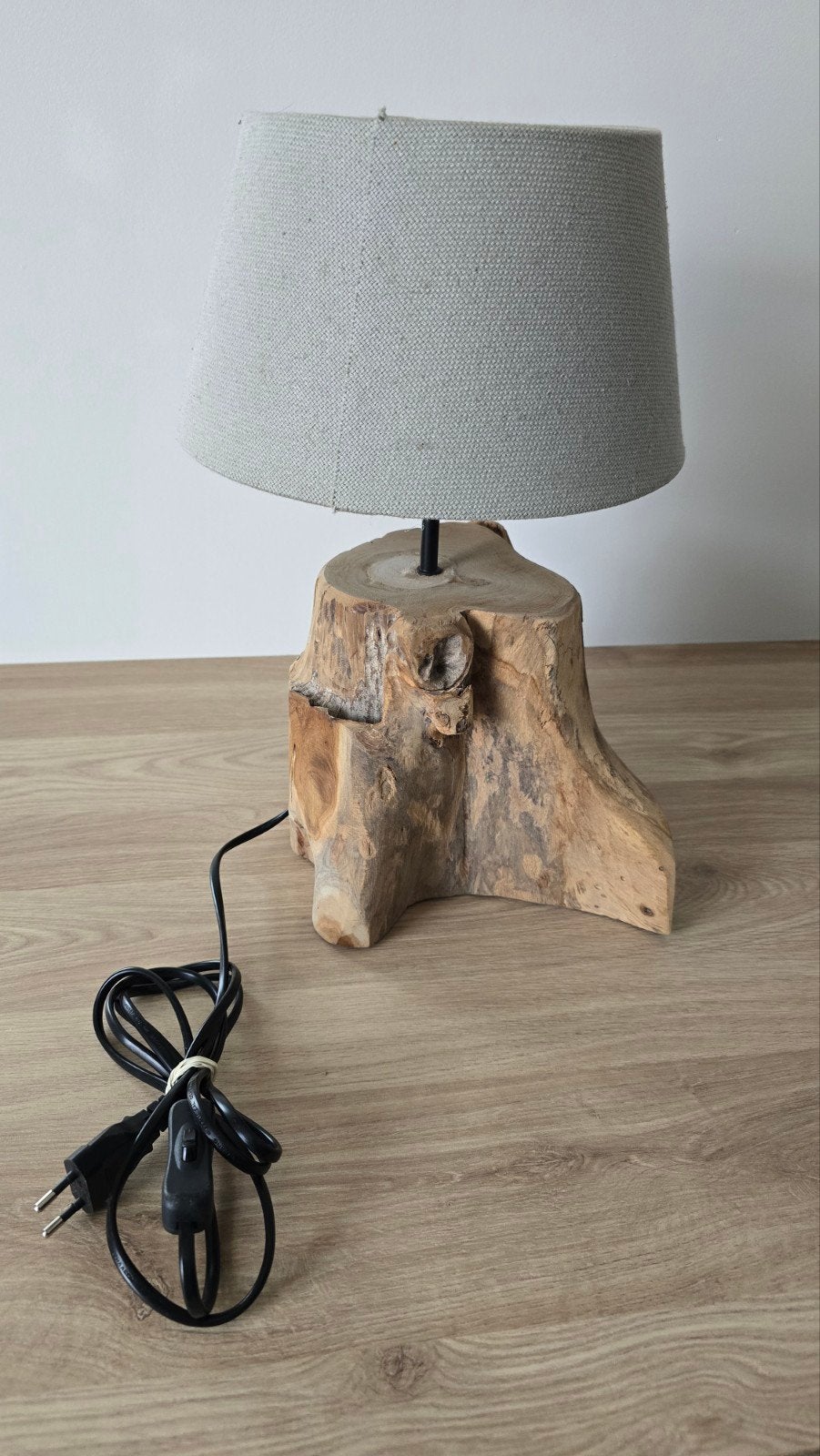 drijfhout tafellamp 41cm, Ophalen of Verzenden